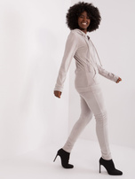 Hurt Szary komplet welurowy z bluzą rozpinaną 