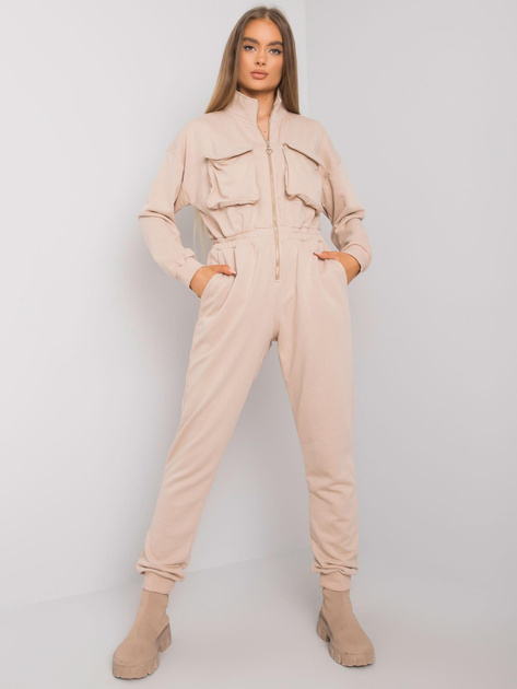 Beżowy dresowy kombinezon Raena