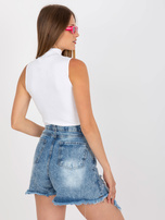 Hurtownia online Biały top basic w prążki bez rękawów RUE PARIS 