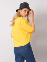 Ž yellow t-shirt z printom Jasmine RUE PARIS.