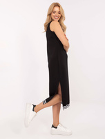 Czarny dwuczęściowy komplet z sukienką RUE PARIS 