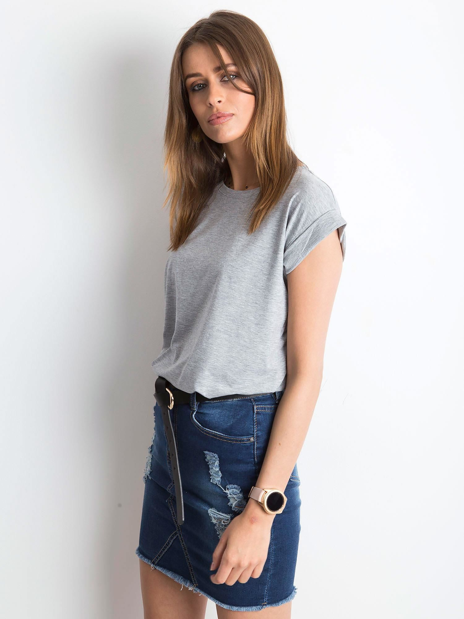Szary damski t-shirt basic Revolution