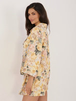 Żółta elegancka marynarka z szerokimi rękawami