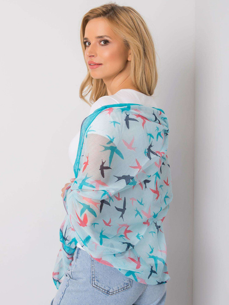 Niebieska chusta z nadrukiem