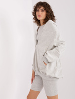 Hurt Jasnoszary melanżowy komplet casualowy z topem