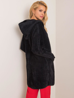 Carolyn's black alpaca coat
