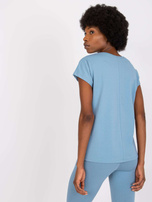 Brudnoniebieski t-shirt damski Arlette