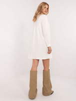 Hurt Ecru damska sukienka dresowa z naszywką 