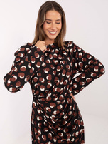 Czarna midi sukienka z rozcięciem RUE PARIS