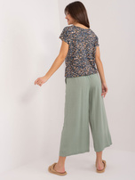 Hurt Khaki fabric pants made of viscose SUBLEVEL.