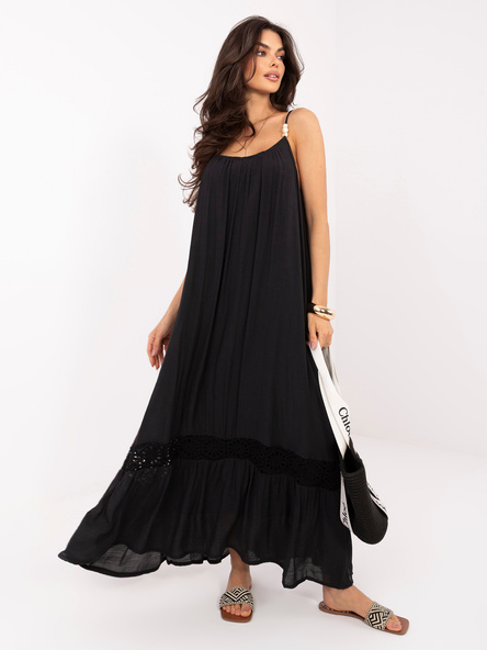 Czarna bawełniana sukienka na lato