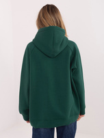 Ciemnozielona bluza oversize z napisem prosecco RUE PARIS 