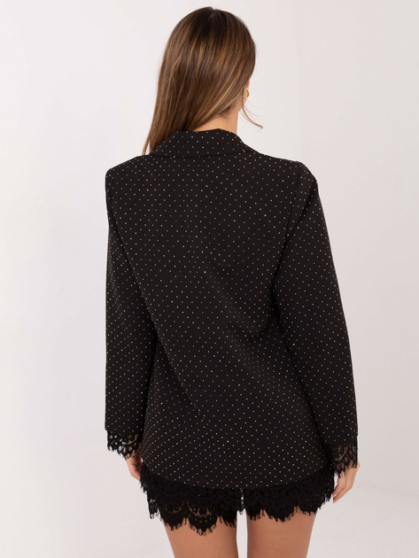 Czarna wizytowa marynarka z dżetami