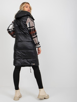 Hurt Czarna długa kamizelka puchowa z pikowaniem FRESH MADE  