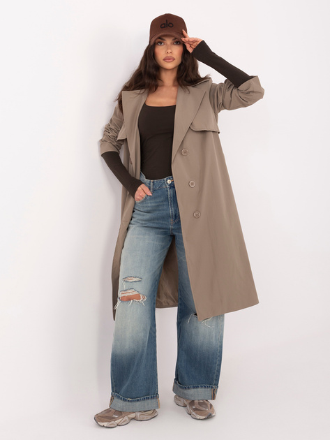 Fango dwurzędowy trencz z kieszeniami RUE PARIS