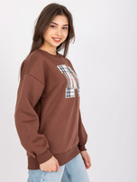 Ciemnobrązowa bluza dresowa z printem Elise 