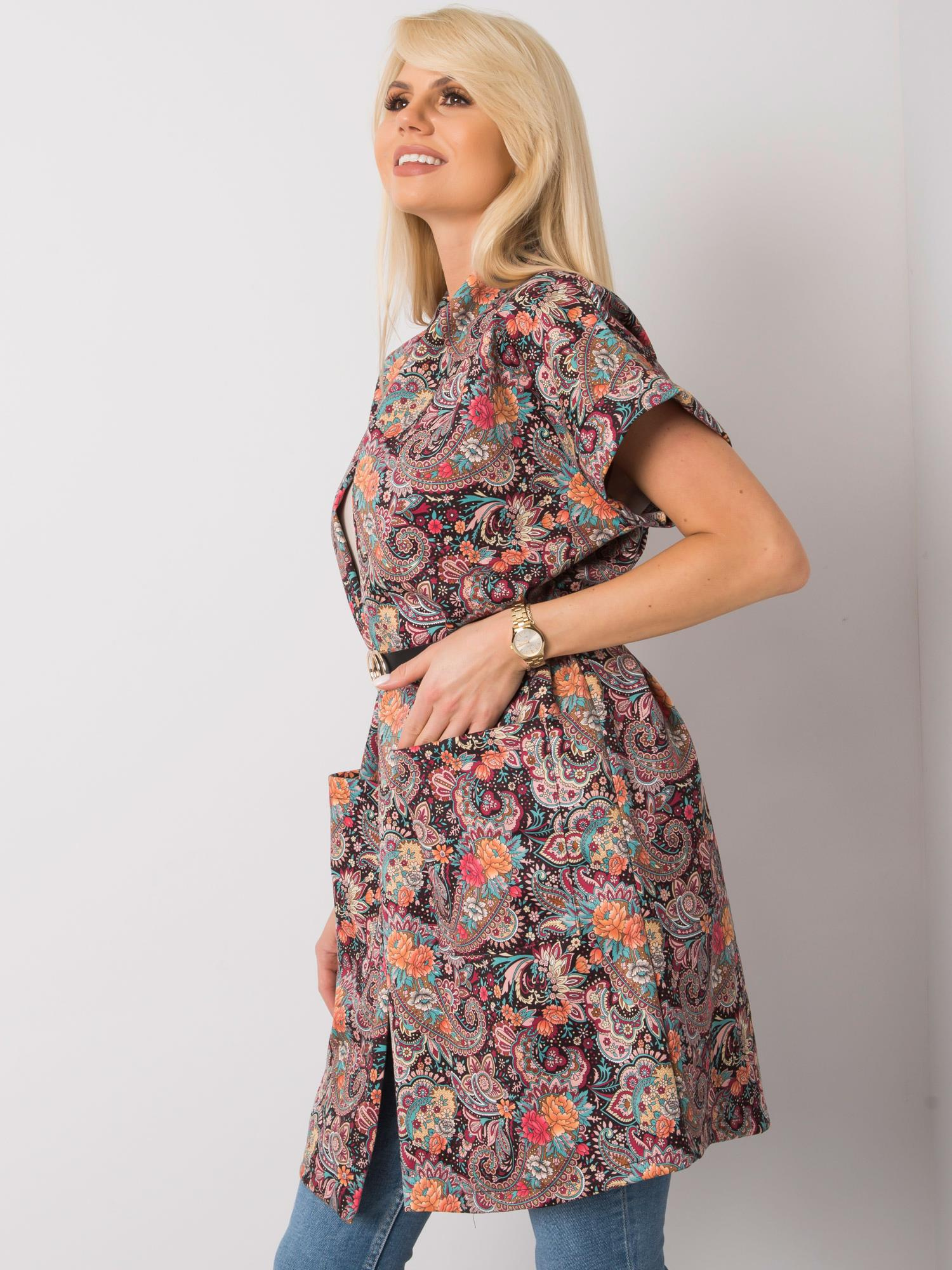 Sonja Black Short Sleeve Coat