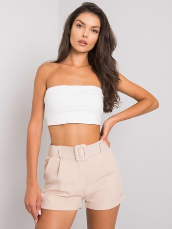 Beige shorts with belt Mabinty