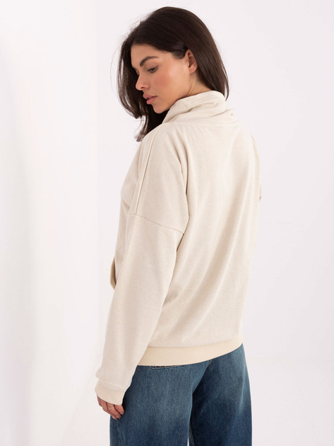 Jasnobeżowa bluza ze złotymi wstawkami RUE PARIS