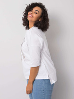 Biała bluzka z aplikacjami Cassia