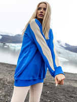 Hurt Blau-beige Basic Sweatshirt aus Baumwolle.