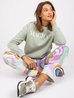 Hellgrüne Sweatjacke ohne Kapuze Alizee SUBLEVEL.