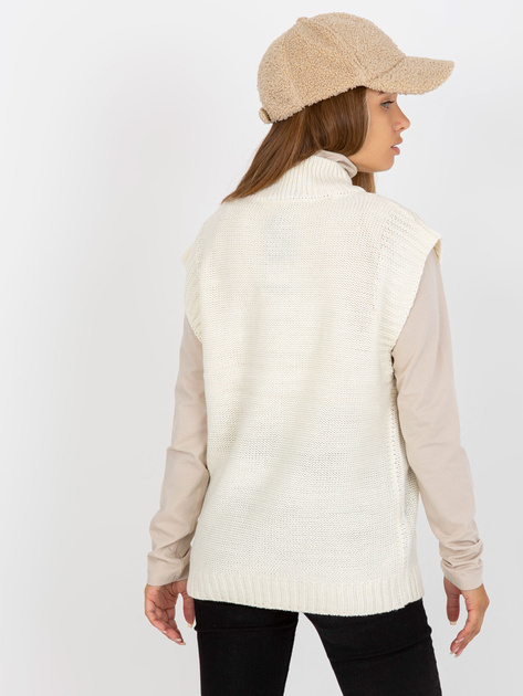 Hurt Biała kamizelka dzianinowa w warkocze SUBLEVEL