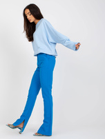 Hurt Jasnoniebieska damska bluza basic o kroju oversize RUE PARIS 