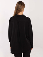 Czarna damska koszula z bufiastym rękawem