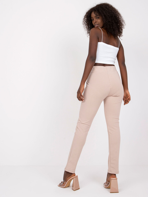 Beżowe spodnie dresowe z wiązaniem Santos RUE PARIS