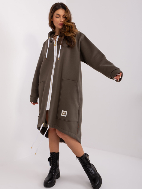 Hurtownia online Khaki asymetryczna bluza dresowa