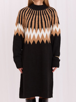 Schwarzes lockeres Kleid aus Strick Shereen RUE PARIS.