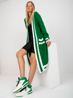 Hurtownia online Zielony długi kardigan oversize RUE PARIS 