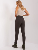 Hurtownia Khaki spodnie dresowe damskie z bawełny