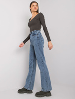 Niebieskie jeansy damskie regular Fortaleza