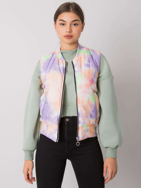 Pomarańczowo-fioletowa kamizelka pikowana Westport