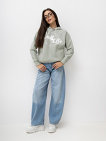 Pistacjowa bluza oversize z napisami URBAN SURFACE 
