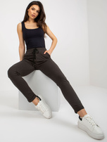 Hurt Khaki cotton sweatpants with elastic waistband.