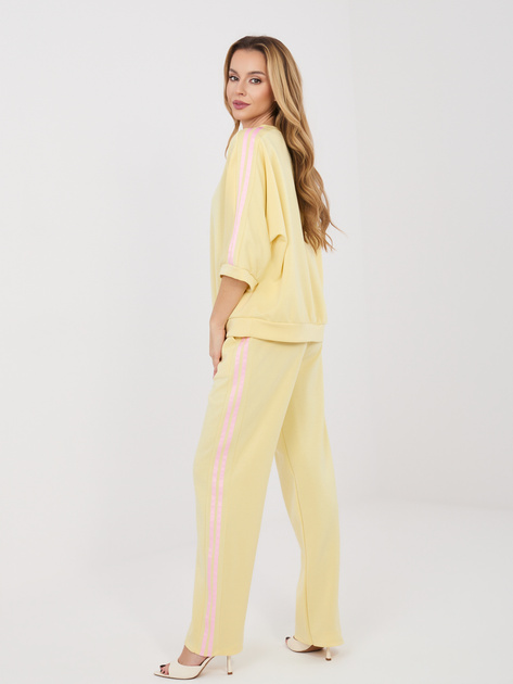 Pastelowy żółty komplet z miękkiego materiału RUE PARIS