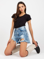 Hurt Czarny bawełniany t-shirt basic z krótkim rękawem 