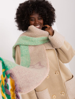 Hurtownia online Zimowy beżowy szal we wzory