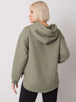 Khaki quilted zipper sweatshirt Arezzo