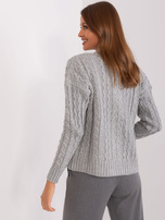 Hurt Szary dzianinowy komplet damski