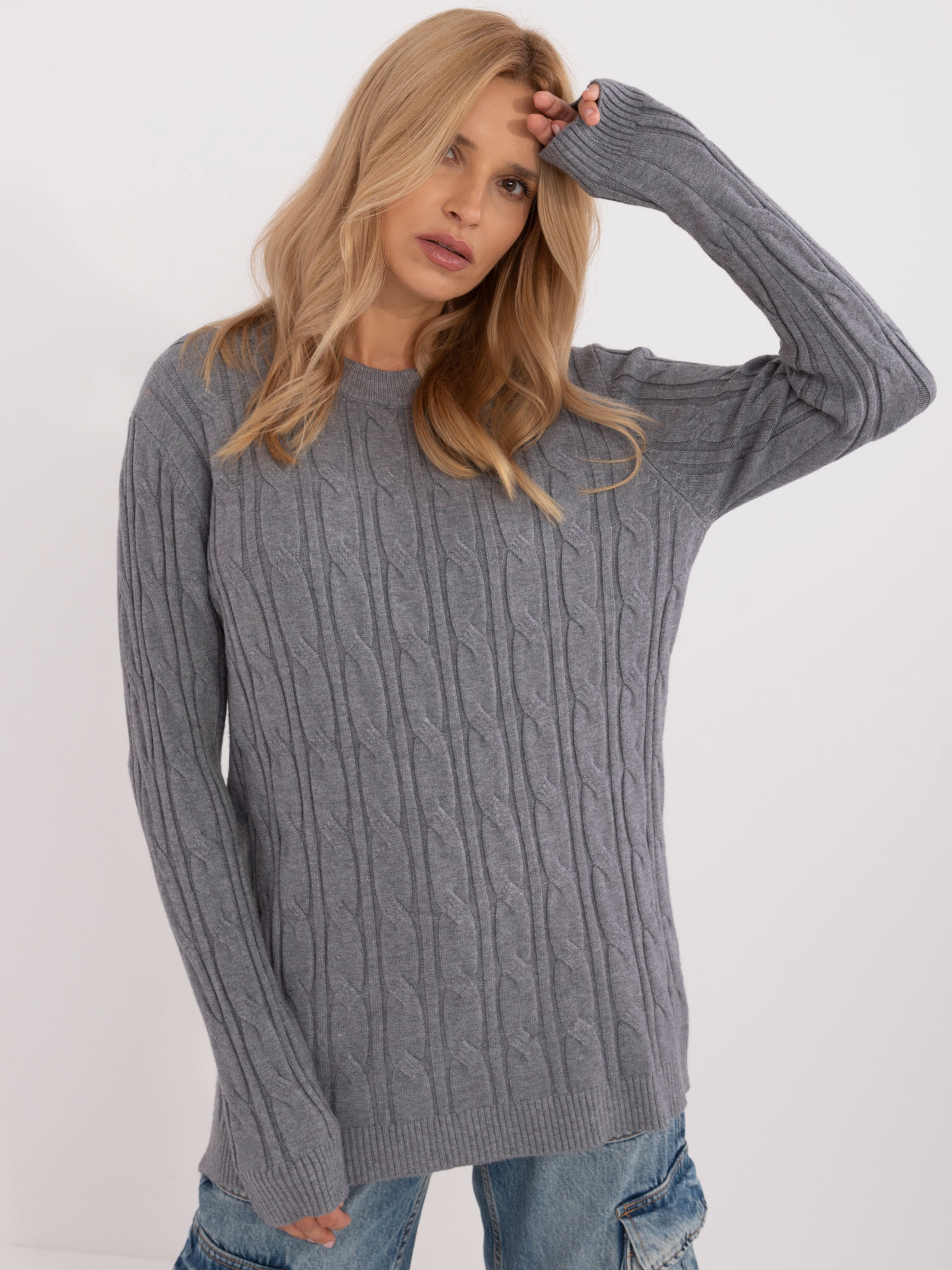 Sweter ciemny szary