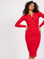 Czerwony dwuczęściowy komplet prążkowany Irvine RUE PARIS