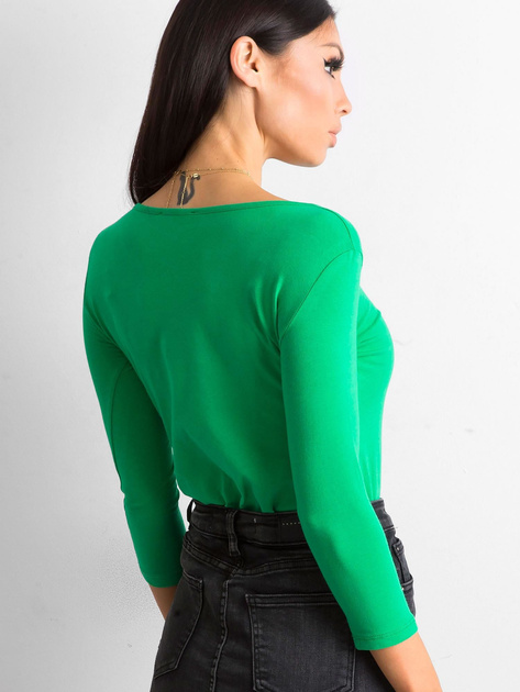 Zielona bluzka basic z bawełny Mona