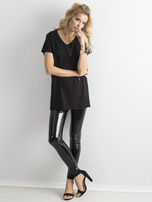 Women's Black Cotton T-Shirt