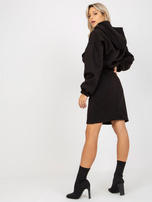 Hurtownia Czarny dresowy komplet basic ze spódnicą Emilie