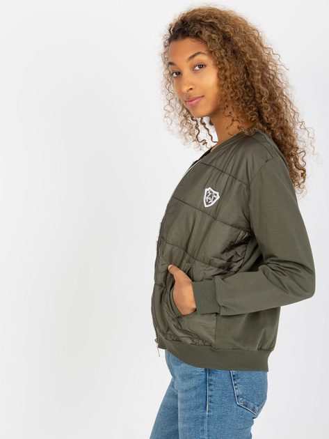 Hurt Khaki damska bluza bomberka z pikowaniem RUE PARIS