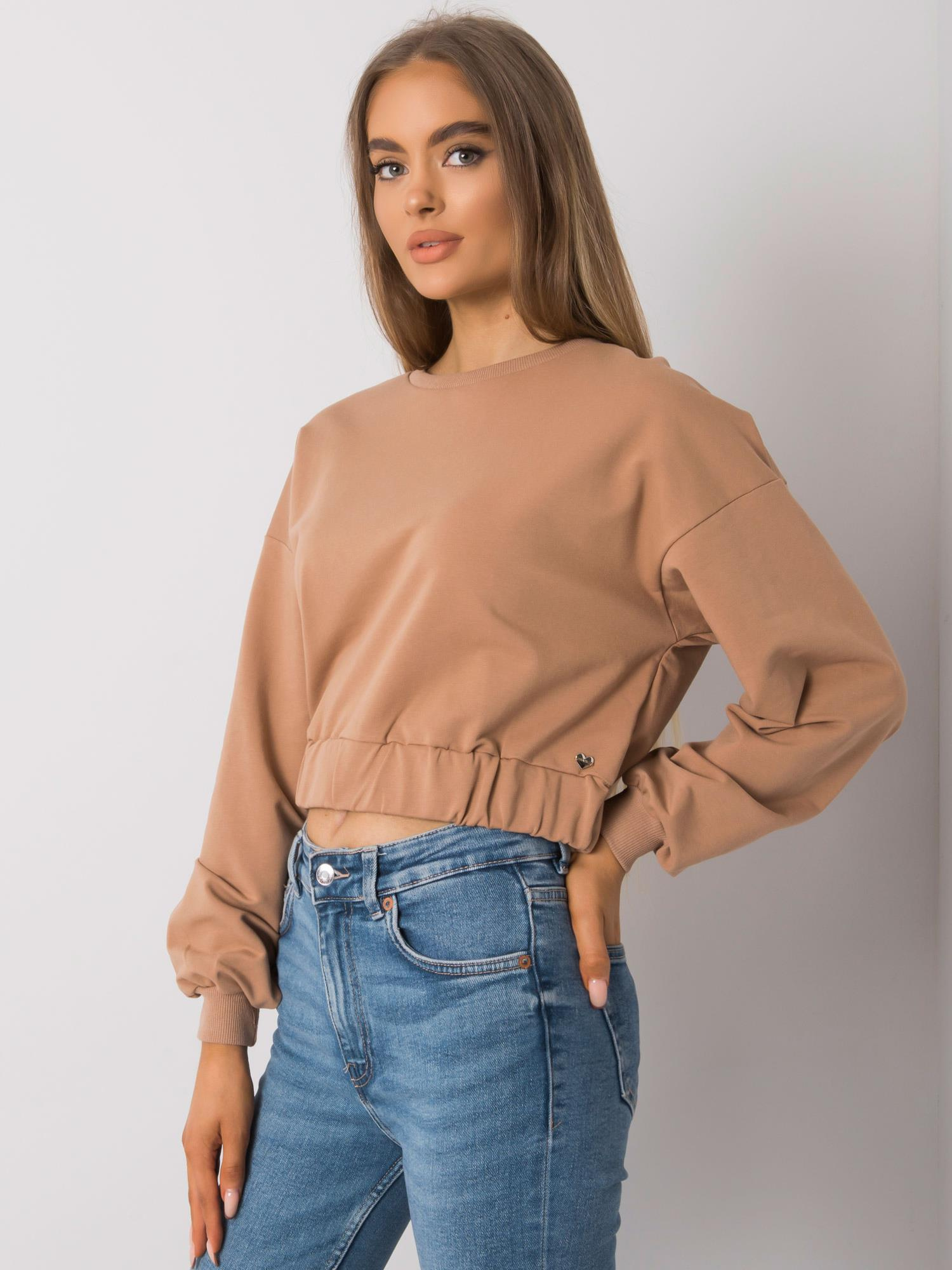 Schmutzig-rosa Kleid mit langen Ärmeln Bellevue.